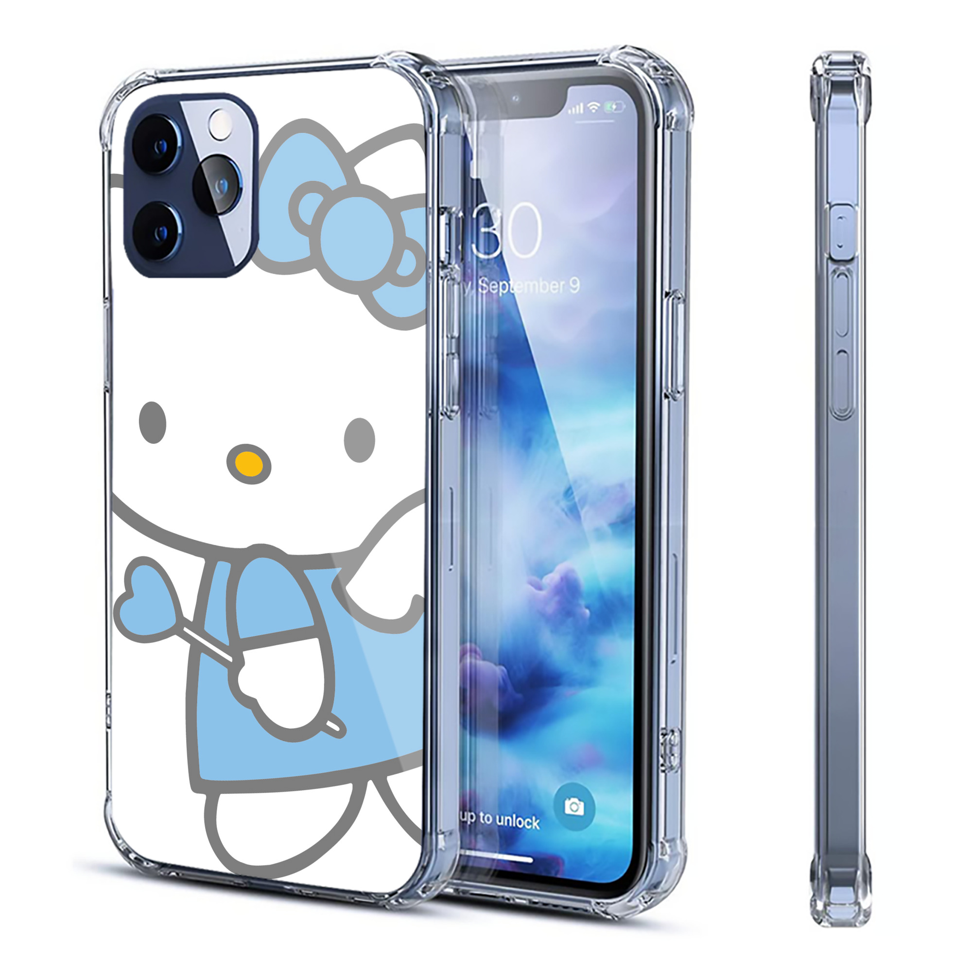 （画像用） Hello Kitty ハローキティ 【iPhone 12シリーズ対応】透明スマホケース（クリアソフトケース）